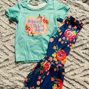 Sassy little soul bell bottom pants set! BRAND NEW! Super soft!
